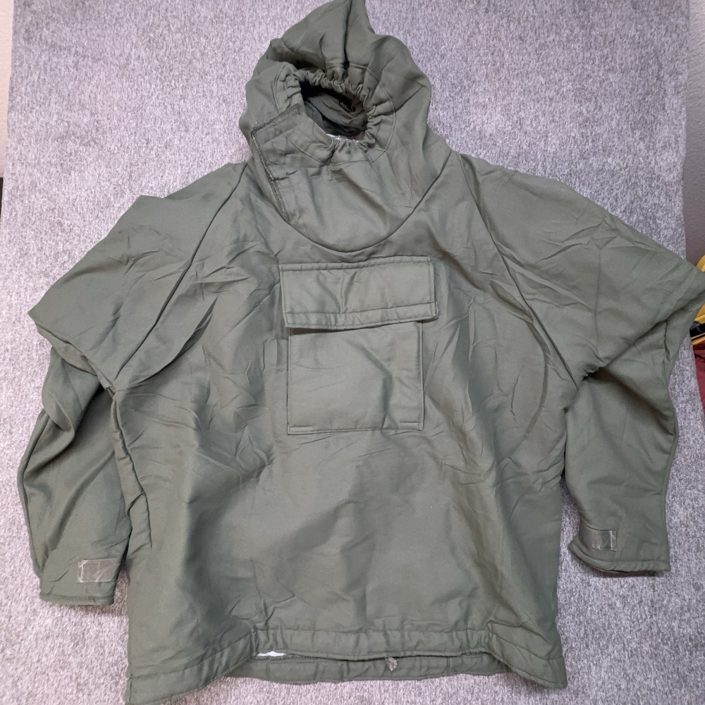 Vintage Seyntex Belgian Military NBC Anorak Jacket Mens L Pullover Hooded Smock